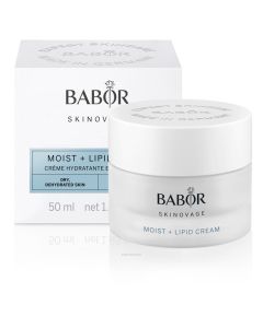 DIe Moist and Lipid Cream von BABOR schützt vor Feuchtigkeitsverlust, versorgt die Haut intensiv mit Lipiden und Feuchtigkeit und pflegt sie intensiv.