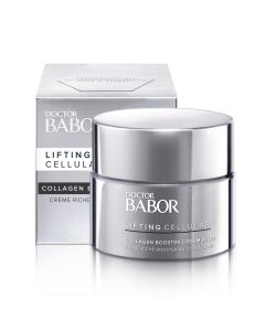 Gut als Nachtcreme für reife Haut geeignete BABOR Collagen Booster Cream rich. Strafft und glättet die reife Haut für ein jugendlich frisches Hautgefühl. Gut auch für trockene und lipidarme Haut geeignete Gesichtscreme.