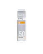 Leichter Balm für das Gesicht mit SPF50, intensiv beruhigtend und regenerierend.